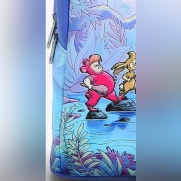 Disney Loungefly Peter Pan Lost Boys Skipping Over River Rocks Mini Backpack NWT - Picture 7 of 15